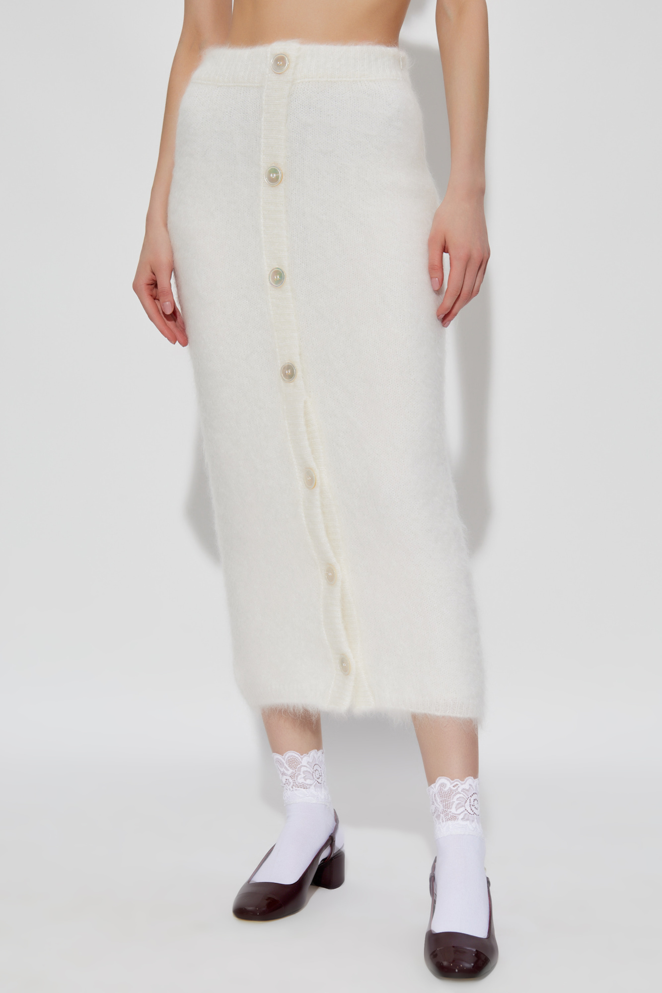 スカート Alessandra Rich Lace-Up Wool Blend Skirt Alessandra Rich Lace-Up Wool Blend Skirt | ShopSimon
